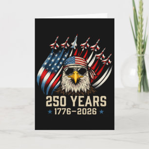 American Flag 250 Years 1776-2026 250th Birthday 4 Card
