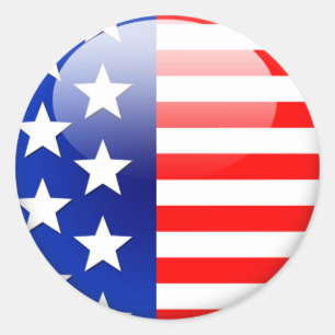 American Flag 2.0 Classic Round Sticker