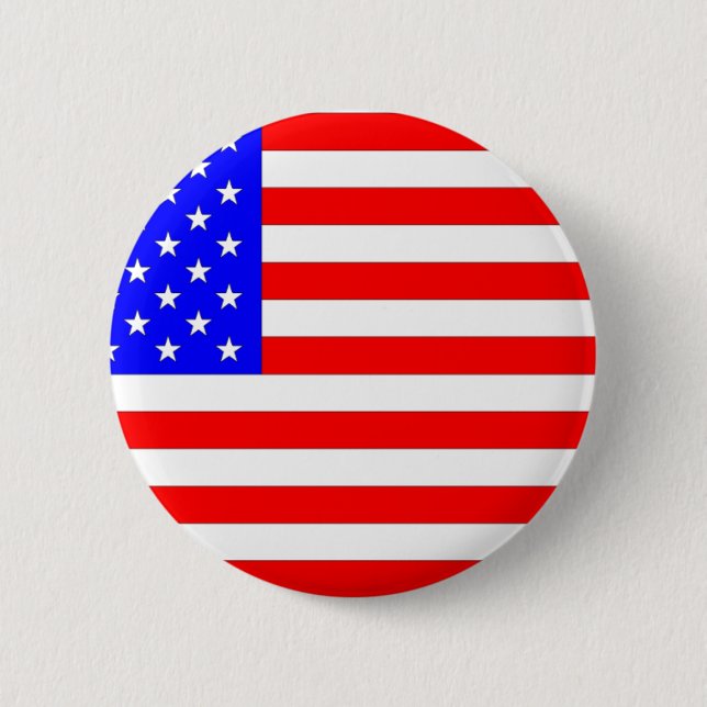 AMERICAN FLAG 2 INCH ROUND BUTTON (Front)