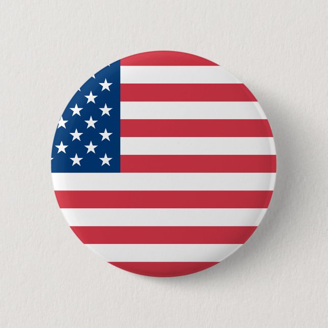 American Flag 2 Inch Round Button (Front)