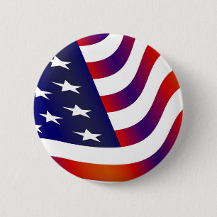 American Flag 2 Inch Round Button