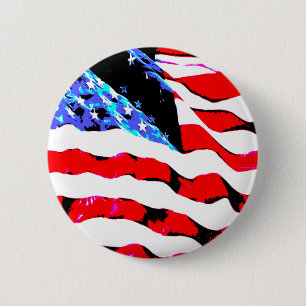 American flag 2 inch round button