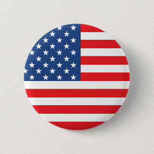 American Flag 2 Inch Round Button