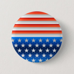 American Flag 2 Inch Round Button