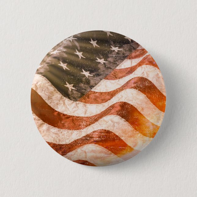 American Flag 2 Inch Round Button (Front)