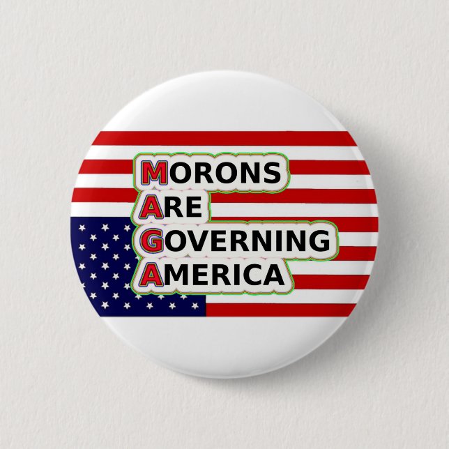 American flag 2 inch round button (Front)