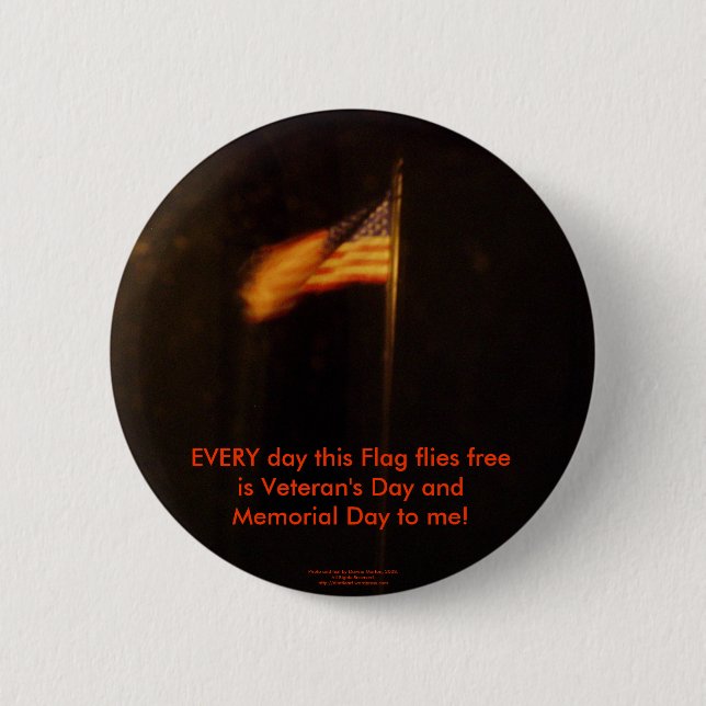American Flag 2 Inch Round Button (Front)