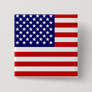 American flag 2 inch square button