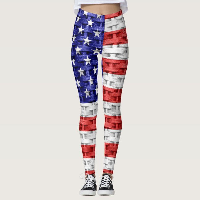 American Flag #2 Leggings (Front)