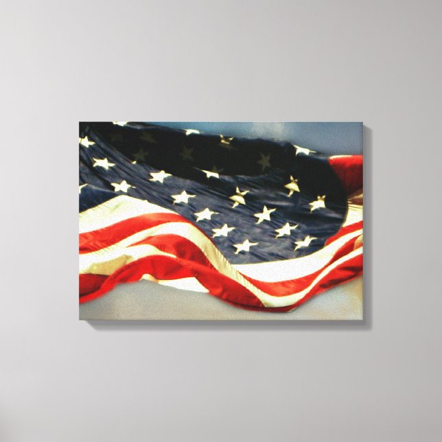 American Flag 2-Panel Wrapped Canvas Print (Front)