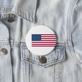 American flag 3 inch round button