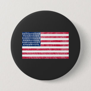 American flag 3 inch round button