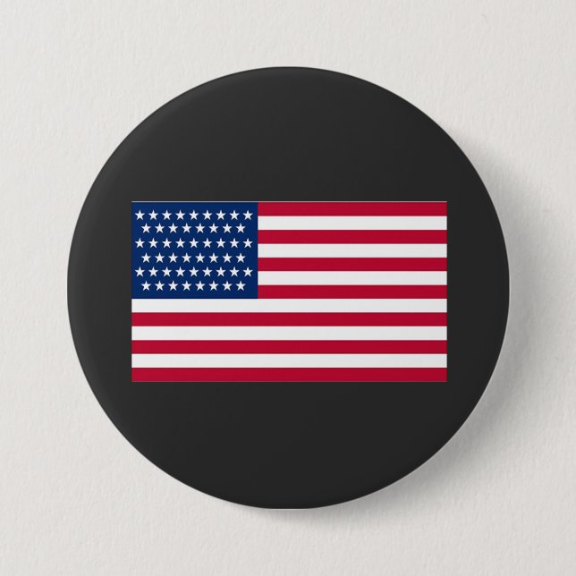 American flag 3 inch round button (Front)