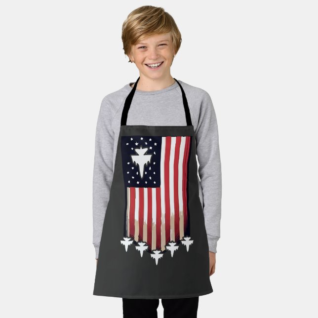 American Flag 4th of July-65079 Apron (Worn)