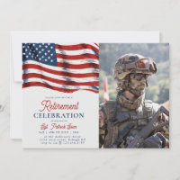  American Flag 4th of July Army Photo Retirement