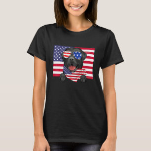 American Flag 4th Of July Black Labrador Dad Mom D T-Shirt