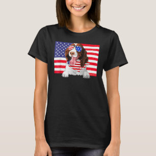 American Flag 4th Of July English Springer Spaniel T-Shirt