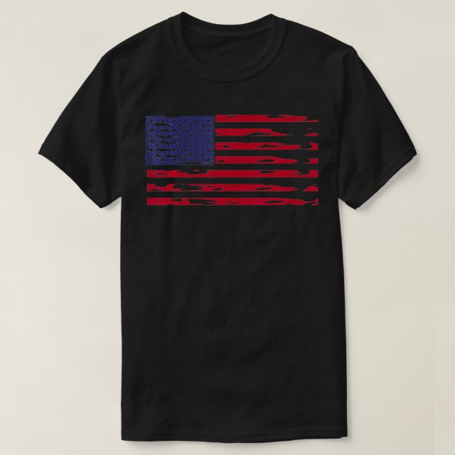 American Flag 4th Of July Fourth 4th of July Ameri T-Shirt (Design Front)
