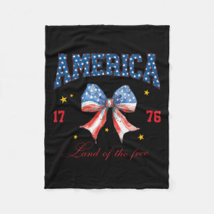 American Flag 4th Of July Independence Day  Fleece Blanket