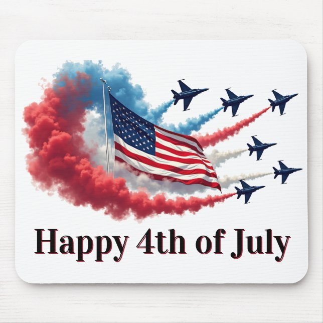 American Flag, 4th of July Mouse Pad (Front)