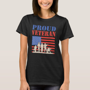 American Flag 4th Of July Proud Veteran Veteran's T-Shirt