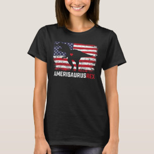 American Flag 4th Of July Rex Dinosaur Amerisaurus T-Shirt