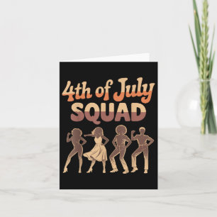 American Flag 4th Of July Squad Boys Girls Indepen Card