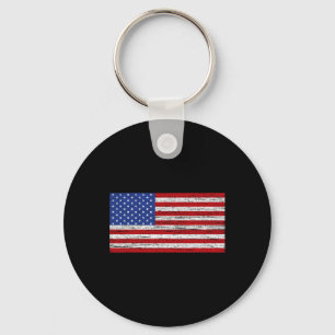 American Flag 4th Of July USA Patriotic Keychain