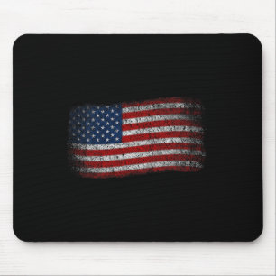 American Flag 4th Of July Vintage Usa Flag Patriot Mouse Pad