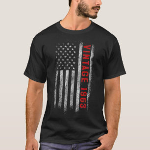 American Flag 60 Years Old Vintage 1963 60th Birth T-Shirt