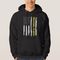 American Flag 911 Dispatcher T gold line USA Flag