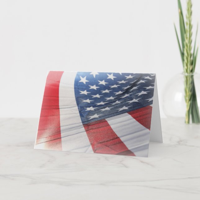 American Flag Abstract Greeting Card (Front)