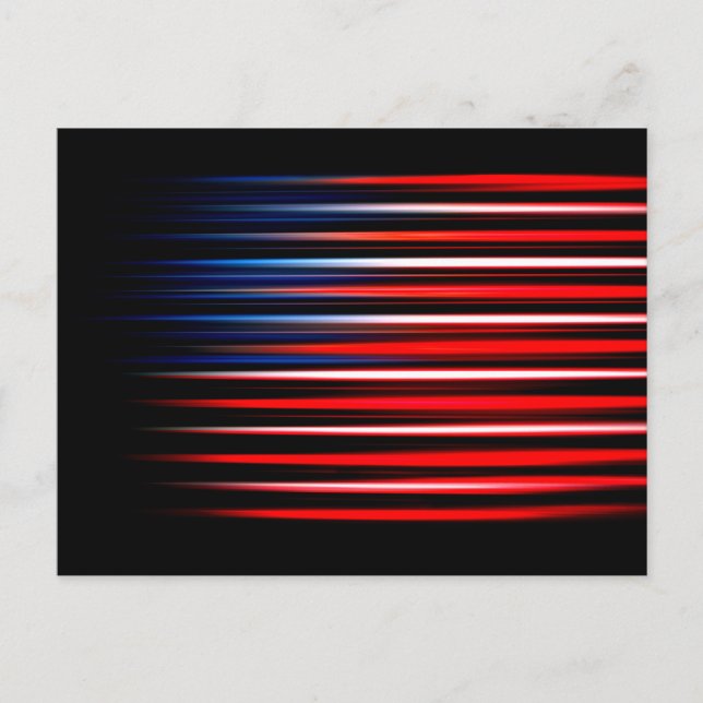 American Flag Abstract Striped Postcard (Front)