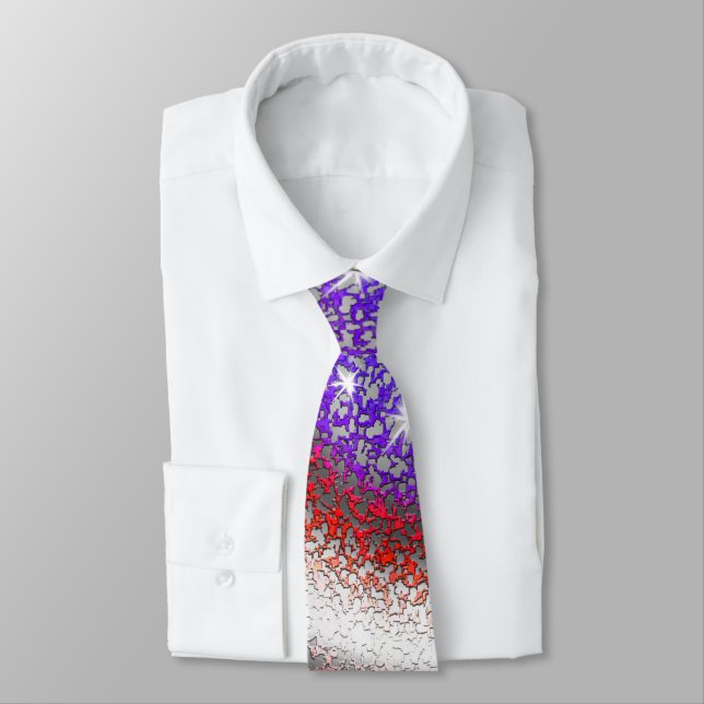 American Flag Abstract Tie (Tied)