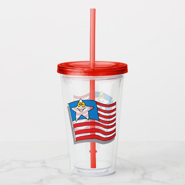 American Flag Acrylic Tumbler (Front)