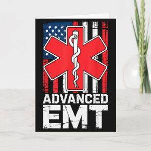 American Flag Advanced Emt Aemt Medical Technician Card