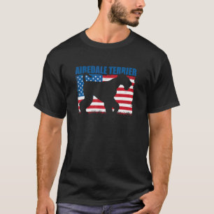 American Flag Airedale Terrier T-Shirt