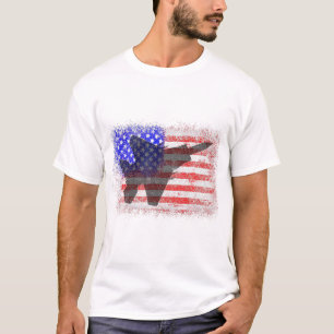 American Flag Airplane Patriotic Air Force War Pl T-Shirt