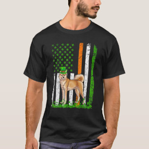 American Flag Akita Dog Lovers St Patricks Day T-Shirt