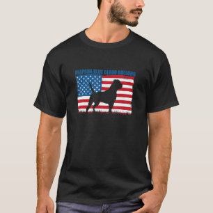 American Flag Alapaha Blue Blood Bulldog T-Shirt