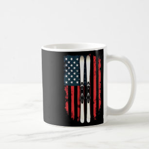 American Flag Alpine Skiing Skier _2 Coffee Mug