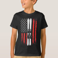 American Flag Alpine Skiing Skier 