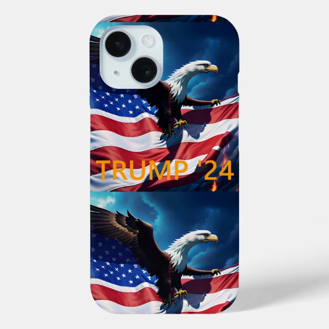 American Flag American Eagle TRUMP 2024 Case-Mate iPhone Case (Back)
