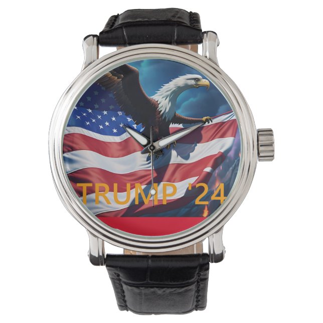 American Flag American Eagle TRUMP 2024 Watch (Front)