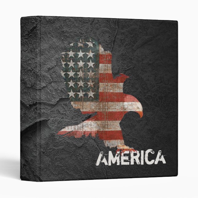 American Flag and Bald Eagle Binder (Front/Spine)