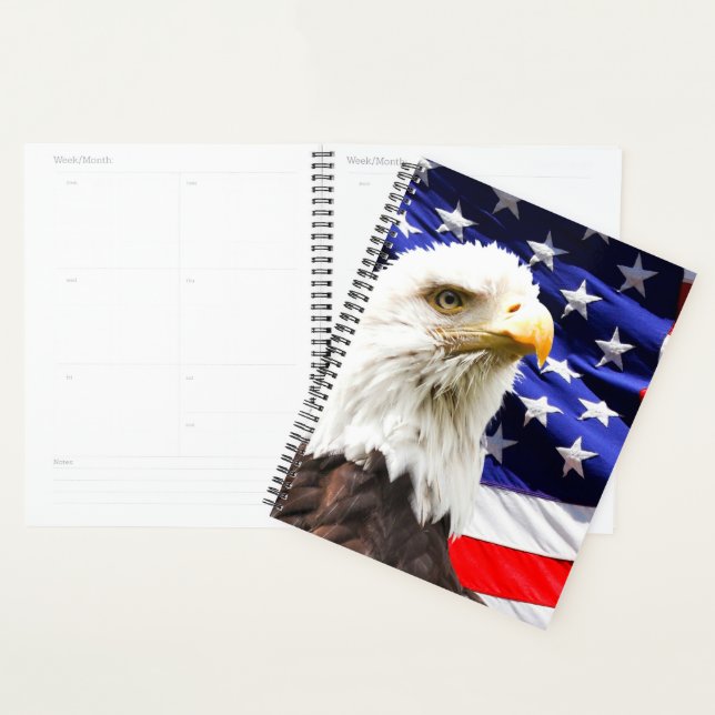 American Flag and Bald Eagle Planner (Display)