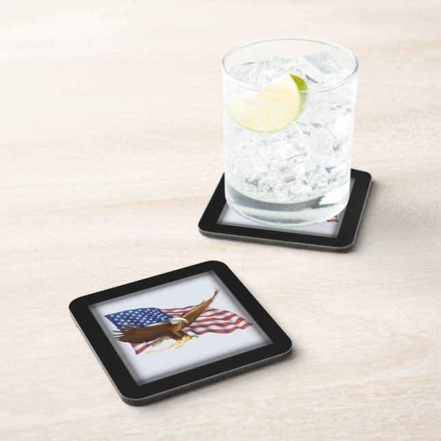 American Flag and Eagle Coaster (Right Side)