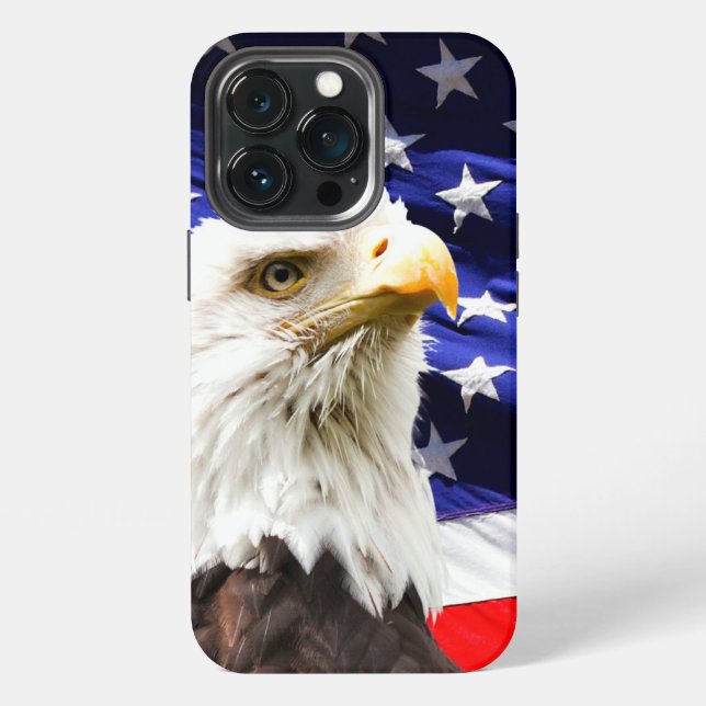 American Flag and Eagle iPhone Case (Back)