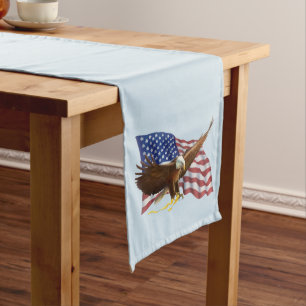 American Flag and Eagle Long Table Runner