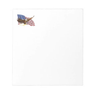 American Flag and Eagle Notepad
